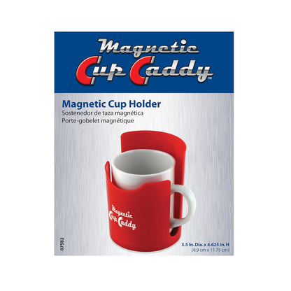 Master Magnetics Magnetic Cup Holder - Caddy for Bottles, Glasses, and Cans - Fits on Fridge, Lawnmower, Forklift, Cart, or Ladder - Heavy-Duty Magnet