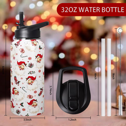 32 oz Pickleball Insulated Water Bottle with Straw - Pickleball Gym Hiking Sports Coffee Mug | Perfect Pickleball Gifts for Women, Pickleball Decor Accessories