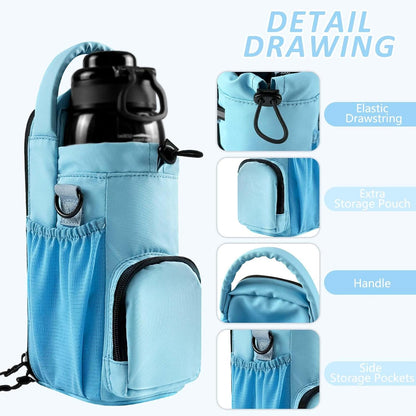 JACZZO Magnetic Gym Bag for Men and Women, Magnetic Water Bottle Holder for Gym, Small Gym Bag, Gym Gifts for Women and Men (Black, <40 OZ)