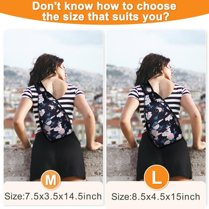 Pritent Crossbody Bags for Women Men Trendy Sling Bag Backpack Casual Chest Bag with Convertible Shoulder Strap