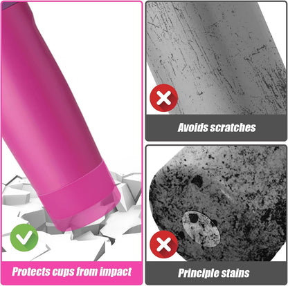 Mity rain 2PCS Protective Silicone Boots for Owala 30oz & 40oz FreeSip Sway Bottles & Tumblers - Accessories for owala, Enhances Stability & Prevents Scratches(Black Cherry)