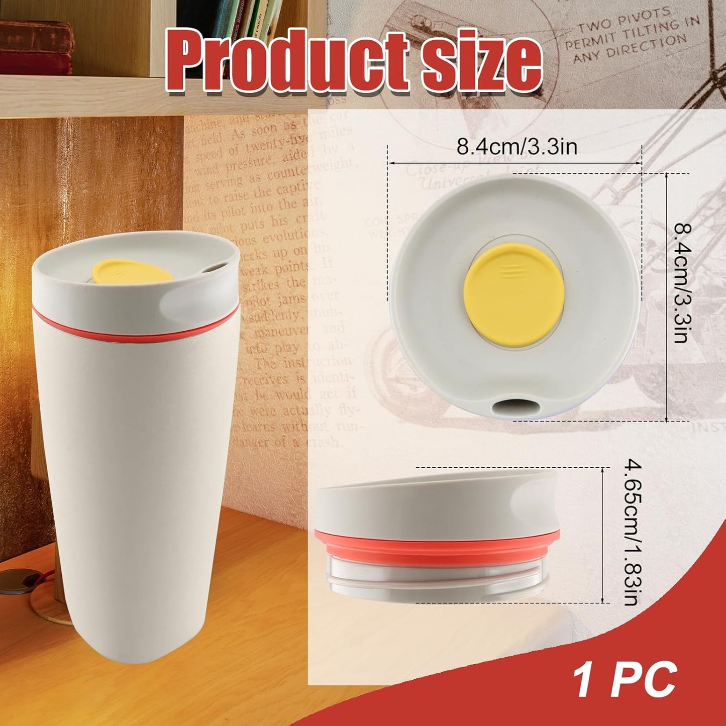 Replacement Slider Lid for Owala SmoothSip 20oz & 12oz, Top Cover Compatible with Owala 24oz Coffee Tumbler, Coffee Travel Mugs Leakproof Accessories, BPA-Free (Black Cherry)