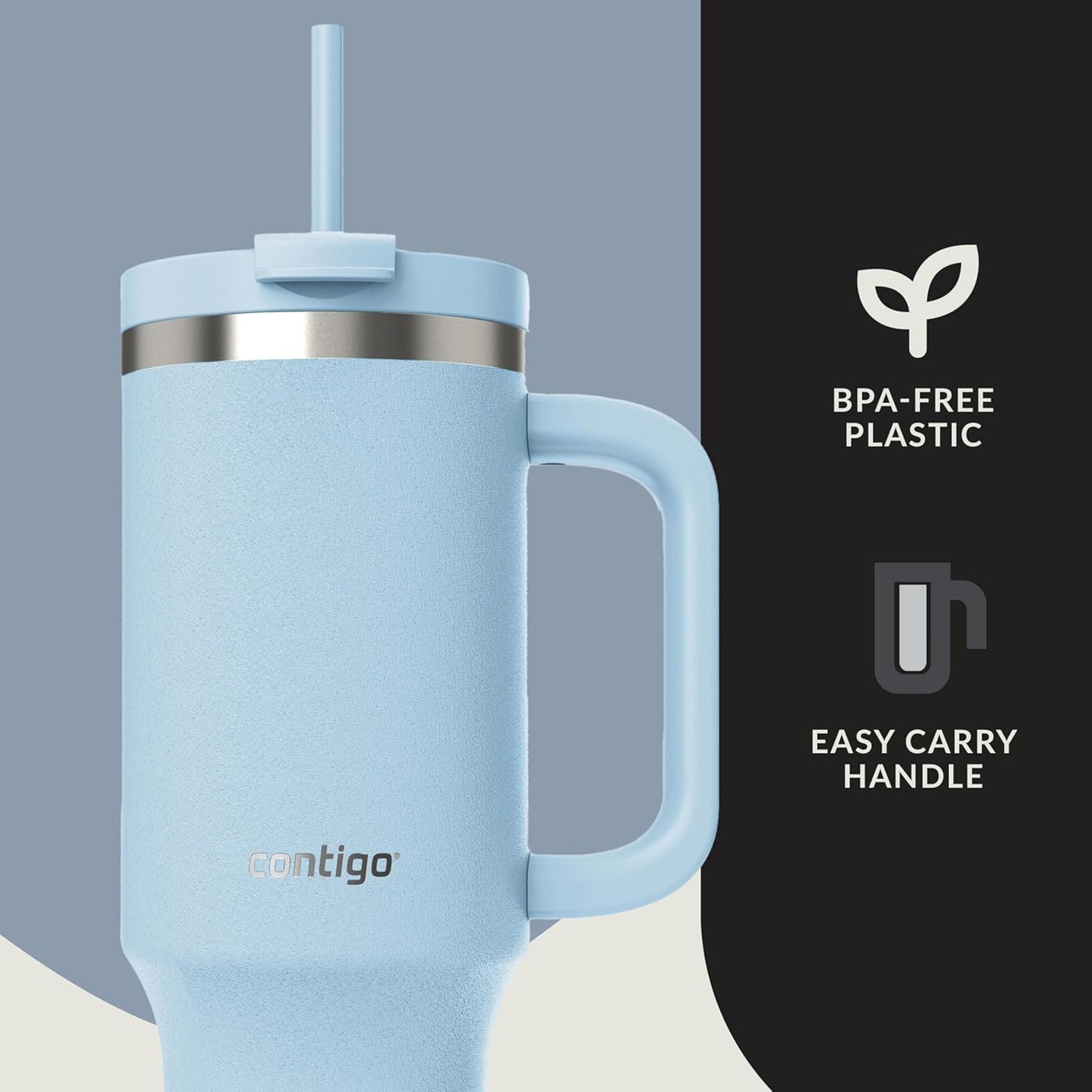 Contigo Streeterville 40oz Tumbler, Stainless Steel Vacuum Insulated, Leak-Proof, Cold for 29 Hours, Reef