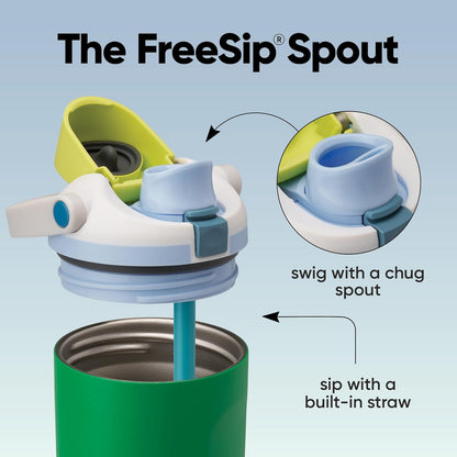 Owala FreeSip Sway Insulated Stainless Steel Water Bottle with Two-Way Spout, Built-In Straw and Bucket Handle, Made for Travel, School, and Sports, 30oz, BPA Free, Leak Proof, Daybreak