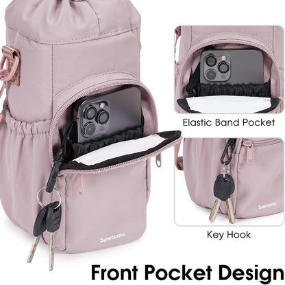 sportsnew Water Bottle Holder 40oz Crossbody Insulated Cup Sleeve Water Bottle Carrier Sling Bag with Phone Pocket, Walking