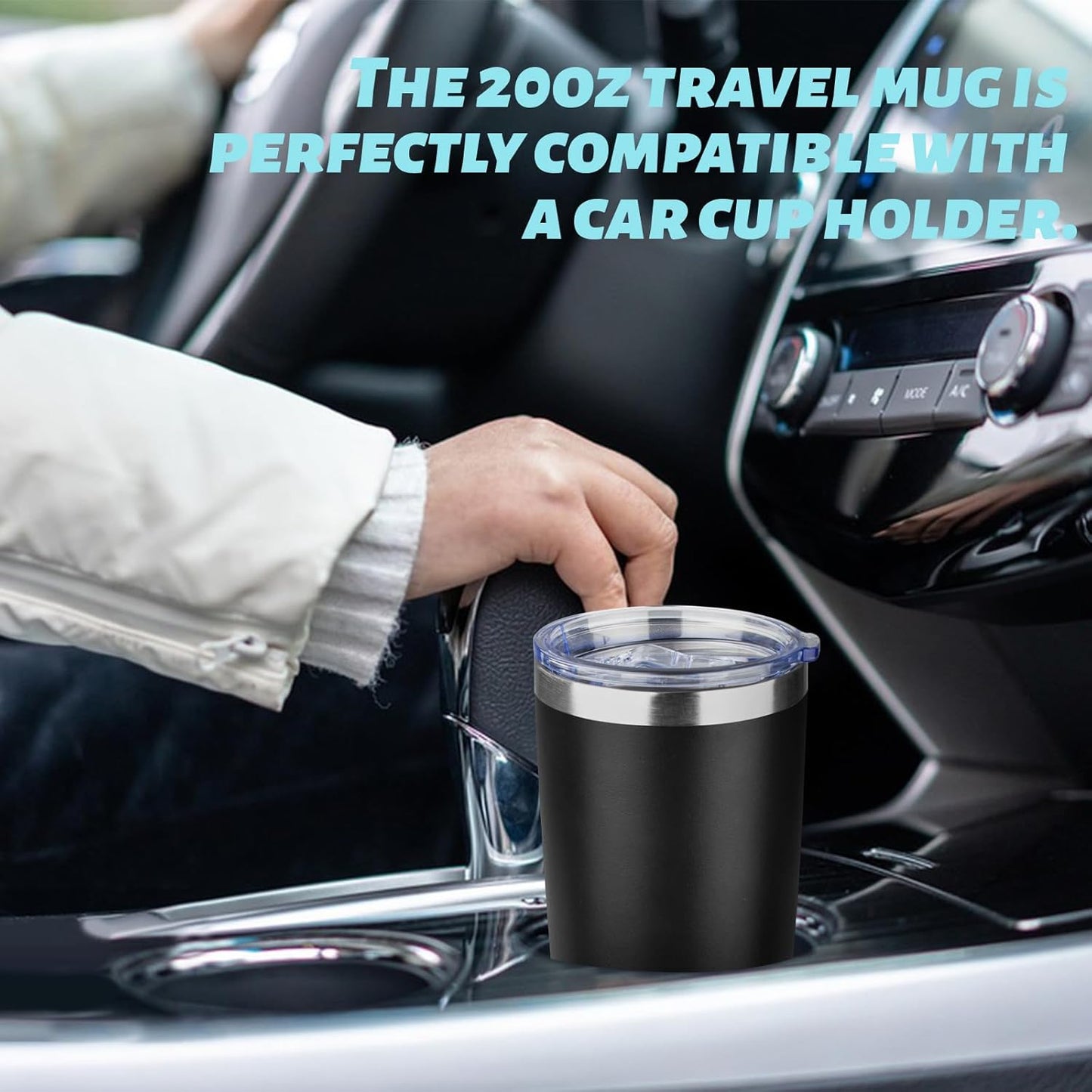 20oz Tumbler with Straw and Brush, Stainless Steel Vacuum Insulated tumbler, Double Wall Insulated Coffee Tumbler for Outdoor, Home, Travel,Office (Buff,1pcs)