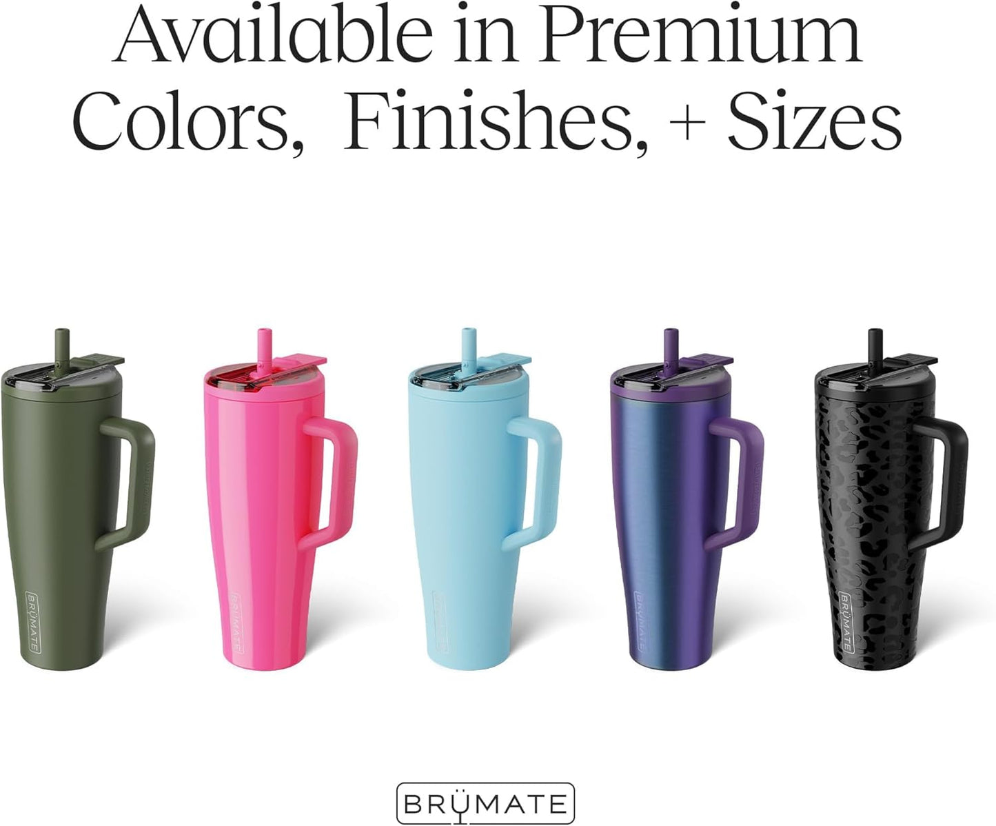 BrüMate Era Flip 30oz Tumbler with 100% Leakproof Covered Straw Lid | Hygienic Covered Straw | Insulated Stainless Steel Water Bottle with Handle | Cup Holder Friendly | BPA-Free (Sage)