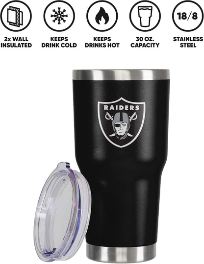 FOCO NFL Team Logo 30oz Insulated Stainless Steel Travel Mug Tumbler