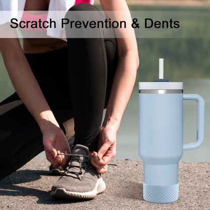WUQID Water Bottle Boot, Diamond Silicone Boot Compatible with Stanleyy Tumbler 20-40oz & Hydroo Flask Bottle 12oz-24oz, Reduces Dents Sleeve Cover for More Bottles/Tumblers Bottom of 2.83-2.95in