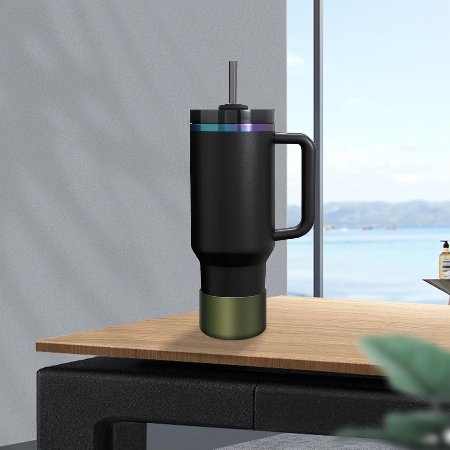 Chameleon Silicone Water Bottle Boot, Compatible with Stanley & Hydro Flask Tumbler 2.8-2.95in Bottom Anti-Slip Protector Rubber Sleeve