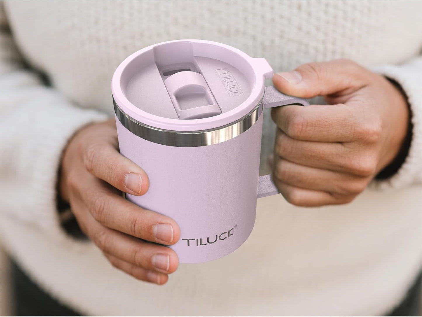 TILUCK 20 oz Insulated Tumbler with BPA-Free Lid, Stainless Steel Vacuum Travel Coffee Mug, Double Wall Coffee Tumbler（20oz，Matte DarkBlue）