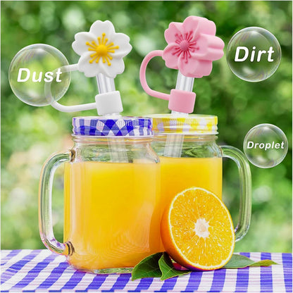 Straw Cover Cap for Stanley Cup,Silicone Straw Topper 10 mm 0.4 in Reusable Straw Tips Lids,Straw Tip Covers for Stanley Cups Accessories