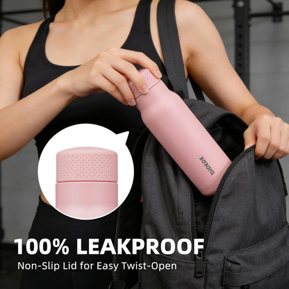 BJPKPK Stainless Steel Water Bottle,21oz insulated Reusable Bottle,Leakproof Metal Thermal Flask Double Wall,Keep Drinks Cold and Hot,Mint Green