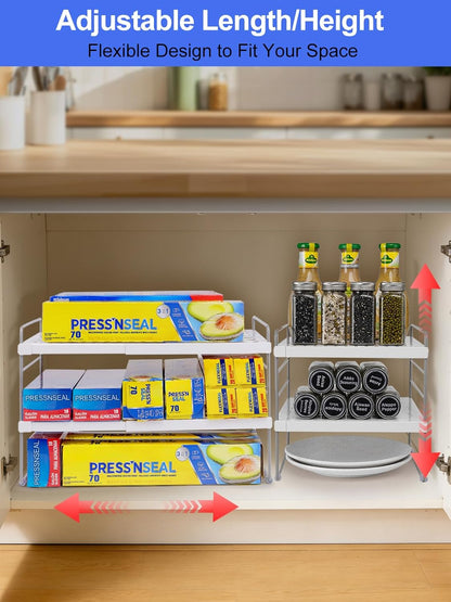 Cirhy Adjustable Water Bottle Organizer Holder for Cabinet, 3-Tier Expandable Water Bottle Storage Rack for Tumblers, Travel Mugs, and Cups – Kitchen Pantry Organization and Storage for Stanley Cups