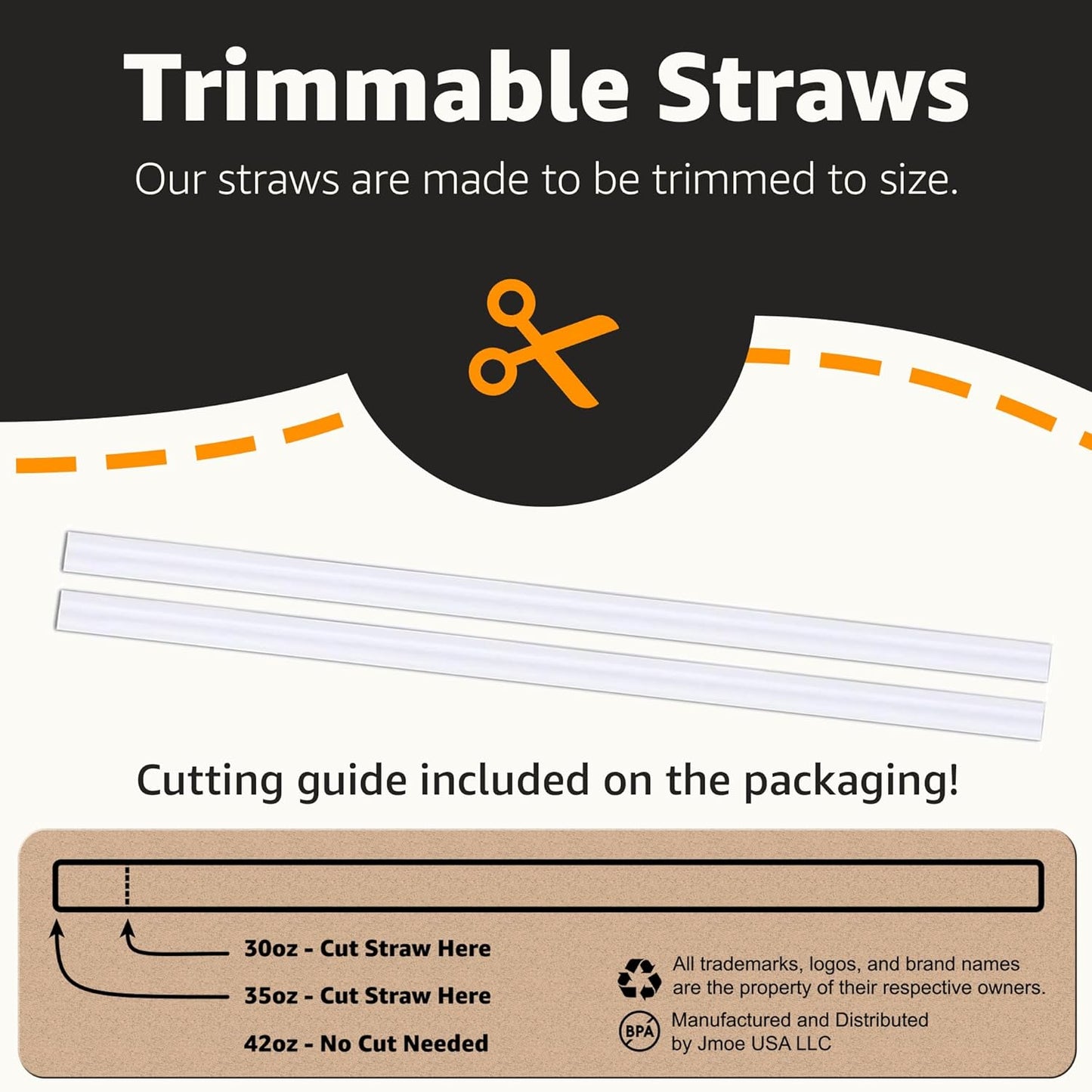 Jmoe USA 42oz, 35oz, 30oz, 26oz Replacement Straw Lid For Yeti Rambler With Handle | Fits Reduce 40oz Tumblers | Fits Hydroflask Traveler 32oz & 40oz | 2-in-1 Leak Proof Accessory (2-Pack)
