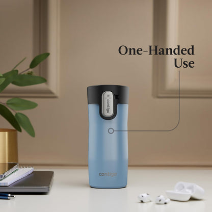 Contigo AUTOSEAL West Loop Vacuum-Insulated Stainless Steel Travel Mug with Easy-Clean Lid 12 oz Blueberry