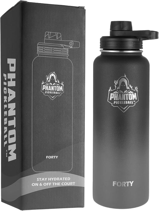 Stainless Steel Water Bottle – Double Wall Insulation 40 Oz Water Bottles – Leakproof Water Jug with Spout with Twist Cap – Ideal Sports Bottle for Training, Hydration