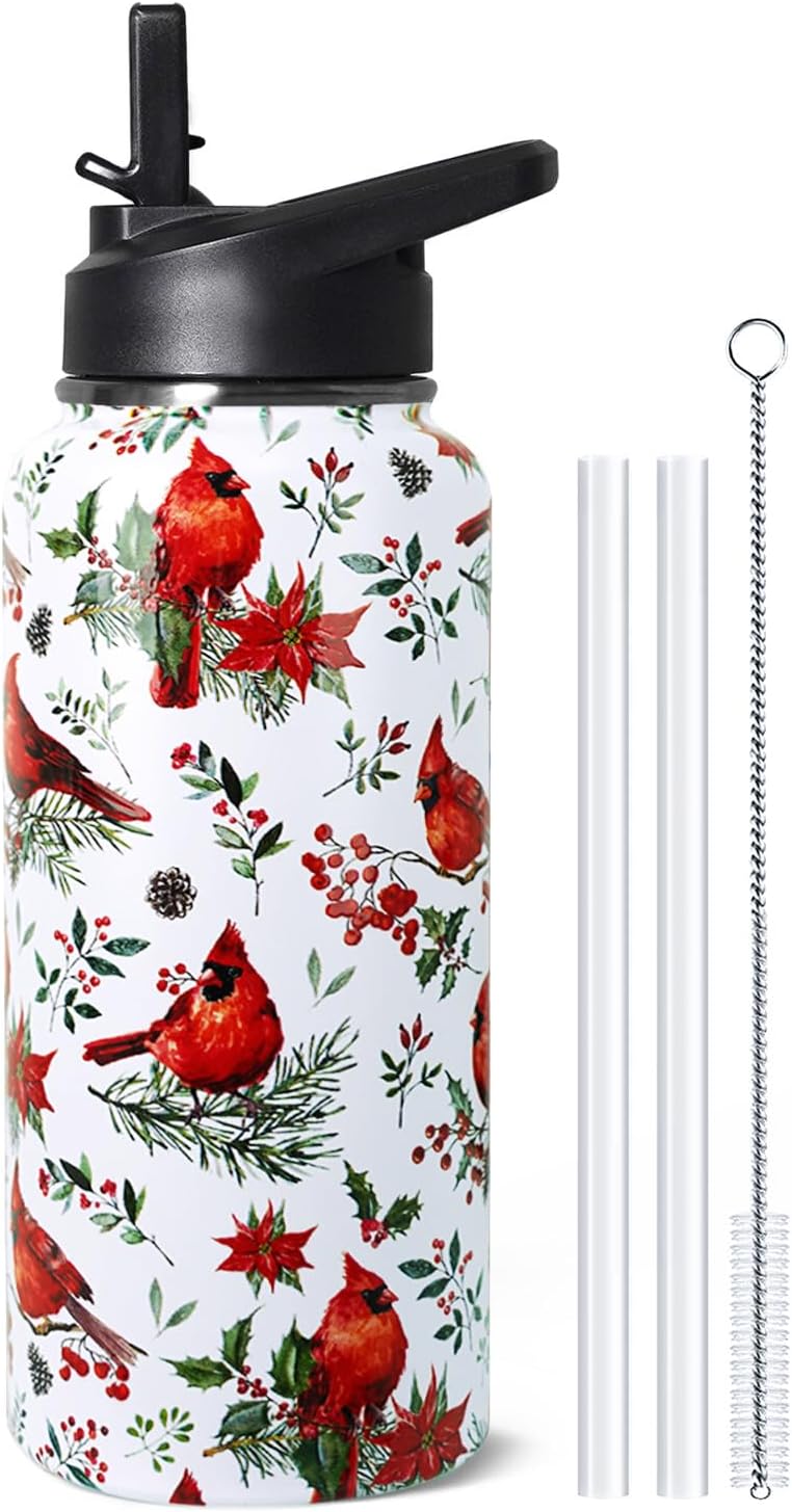 32 oz Pickleball Insulated Water Bottle with Straw - Pickleball Gym Hiking Sports Coffee Mug | Perfect Pickleball Gifts for Women, Pickleball Decor Accessories