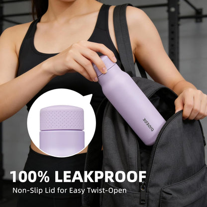 BJPKPK Stainless Steel Water Bottle,21oz insulated Reusable Bottle,Leakproof Metal Thermal Flask Double Wall,Keep Drinks Cold and Hot,Mint Green