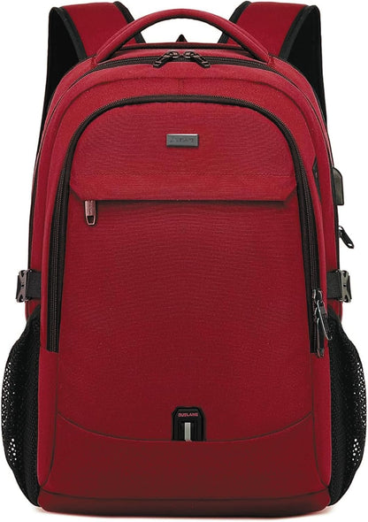 DUSLANG 17 Inch Laptop Backpack for Travel Water Resistant College Backpack for Men/Women Laptop Bag with USB Charging Port,Black - Colors A