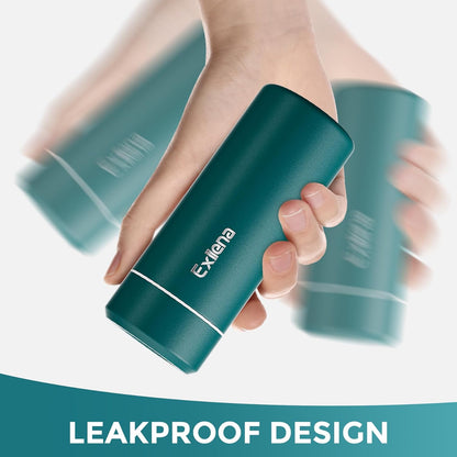 【Upgraded】Exllena Small Insulated Water Bottle 12 oz/350ml– Mini Insulated Water Bottle for Hot & Cold Drinks, Perfect Small Water Bottle for Travel, Purse...(Greyish Blue)