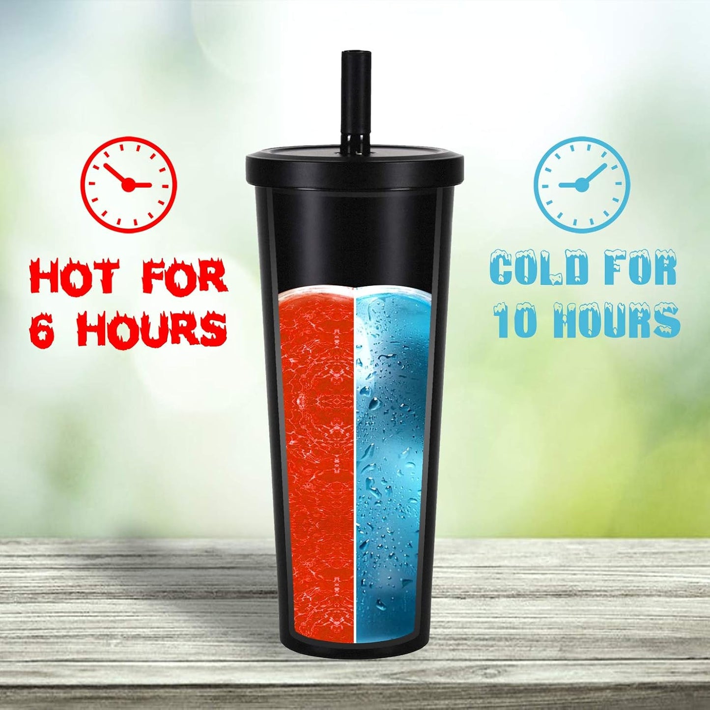 Bumbler Original Boba Tea Cup - 24oz Double-Walled Plastic Reusable Tumbler with Extra Wide Straw & Leak-Proof Lid - BPA-Free Smoothie & Iced Coffee Travel Mug - Blush Pink