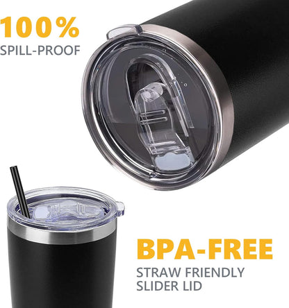 2 Replacement Lids for Stainless Steel Tumbler Travel Cup - Fits OF Inner diameter 3.7 to 3.74 INCH Yeti Rambler and others (Transparent) (30 OZ)