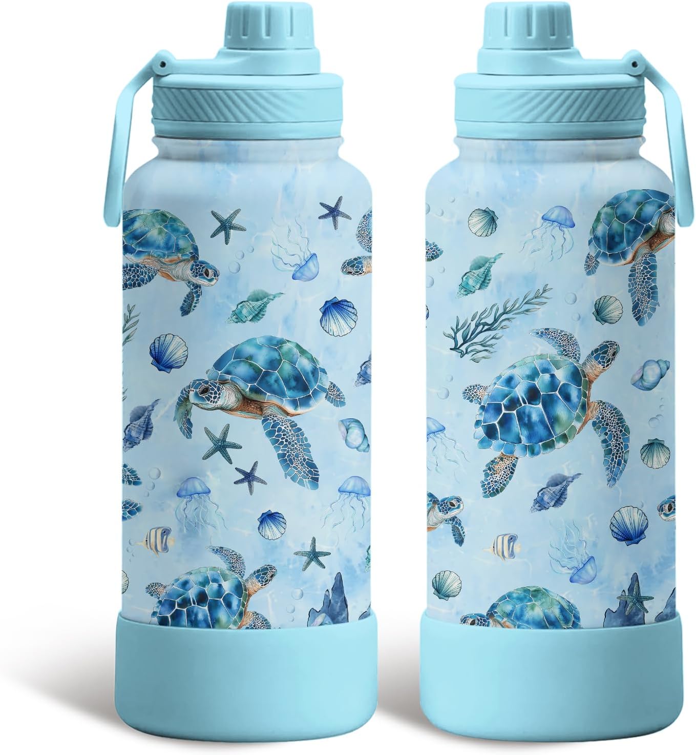 Pickleball 34oz Water Bottle with Spout Lid, Insulated Stainless Steel Travel Cup, Double Wall Vacuum Tumbler for Women Girls Ladies, Birthday Christmas Gift for Pickleball Lovers (1 pc)