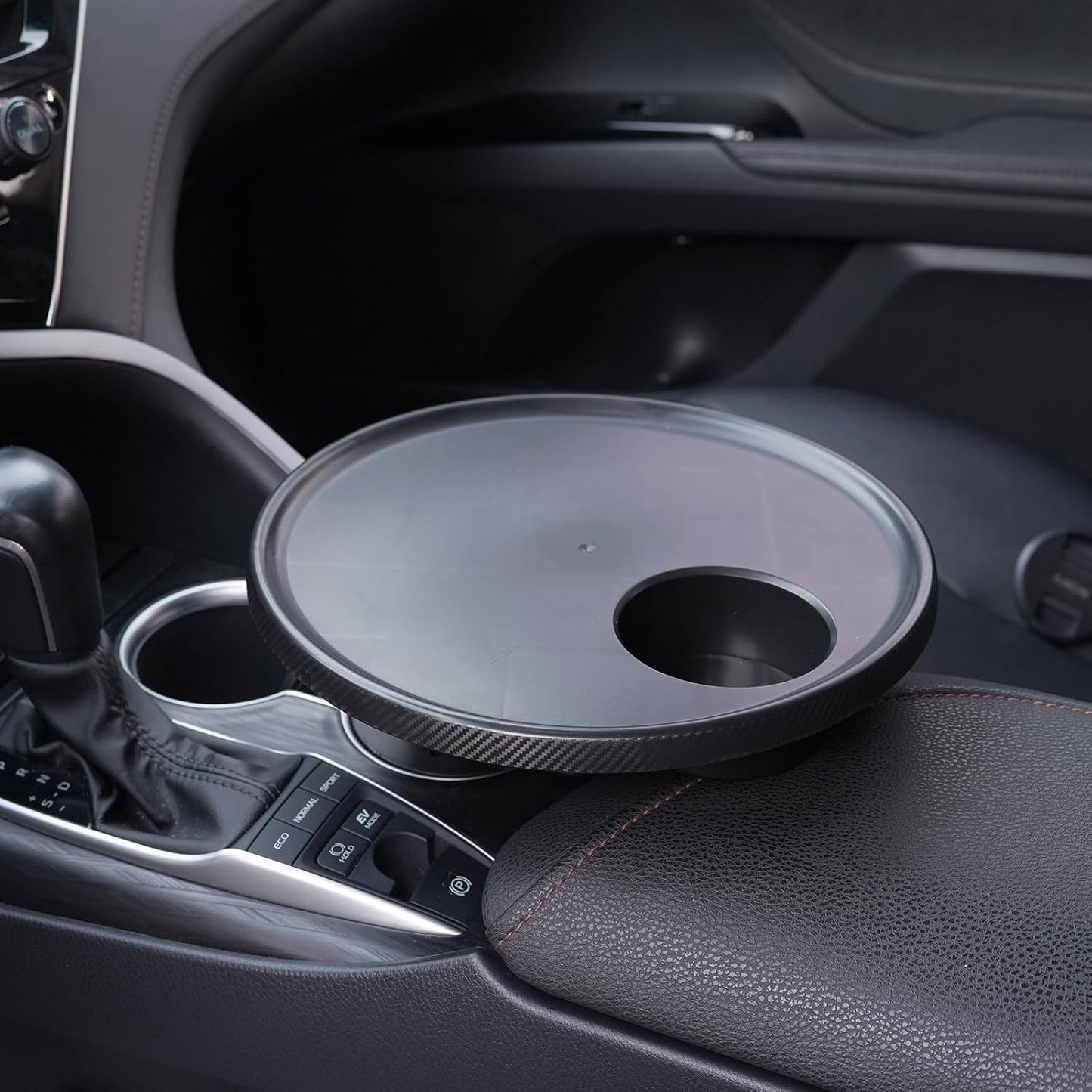 Car Cup Holder Tray, Cup Holder Table Expander for Car - Secure & 360°Adjustable Swivel arm, 9.84" Table, Car Tray fit for Cup Holders 2.56"-3.7" dm Wide