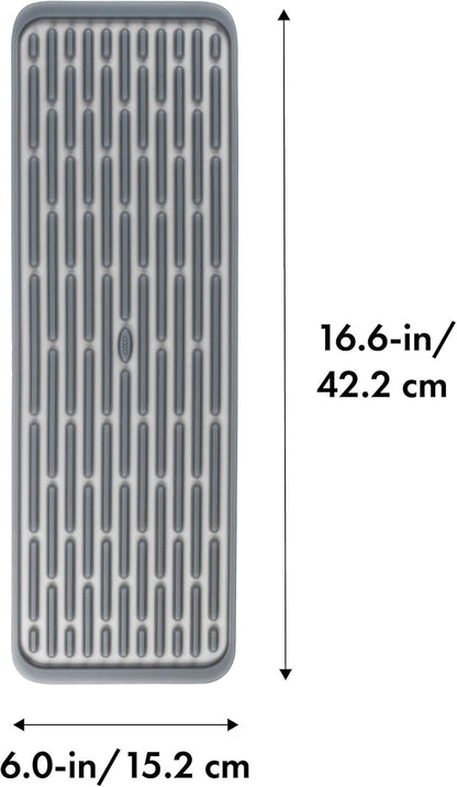 OXO 1372100 Good Grips Silicone Stemware Drying Mat, Gray