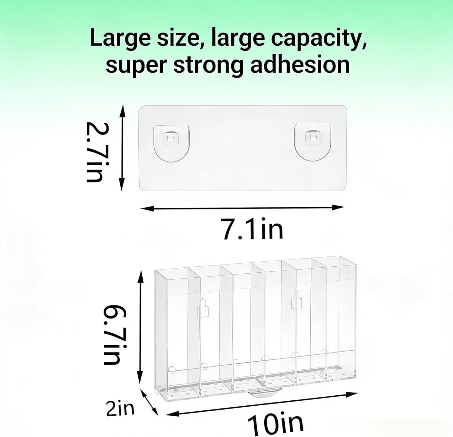 10''Acrylic Straw Holder for Cabinet Door with Tumbler Straw Organizer,Large Straw Storage with Washable Sticky Reusable Cup Lid Holder,Water Bottle Accessories Organizer for Kitchen(Clear)