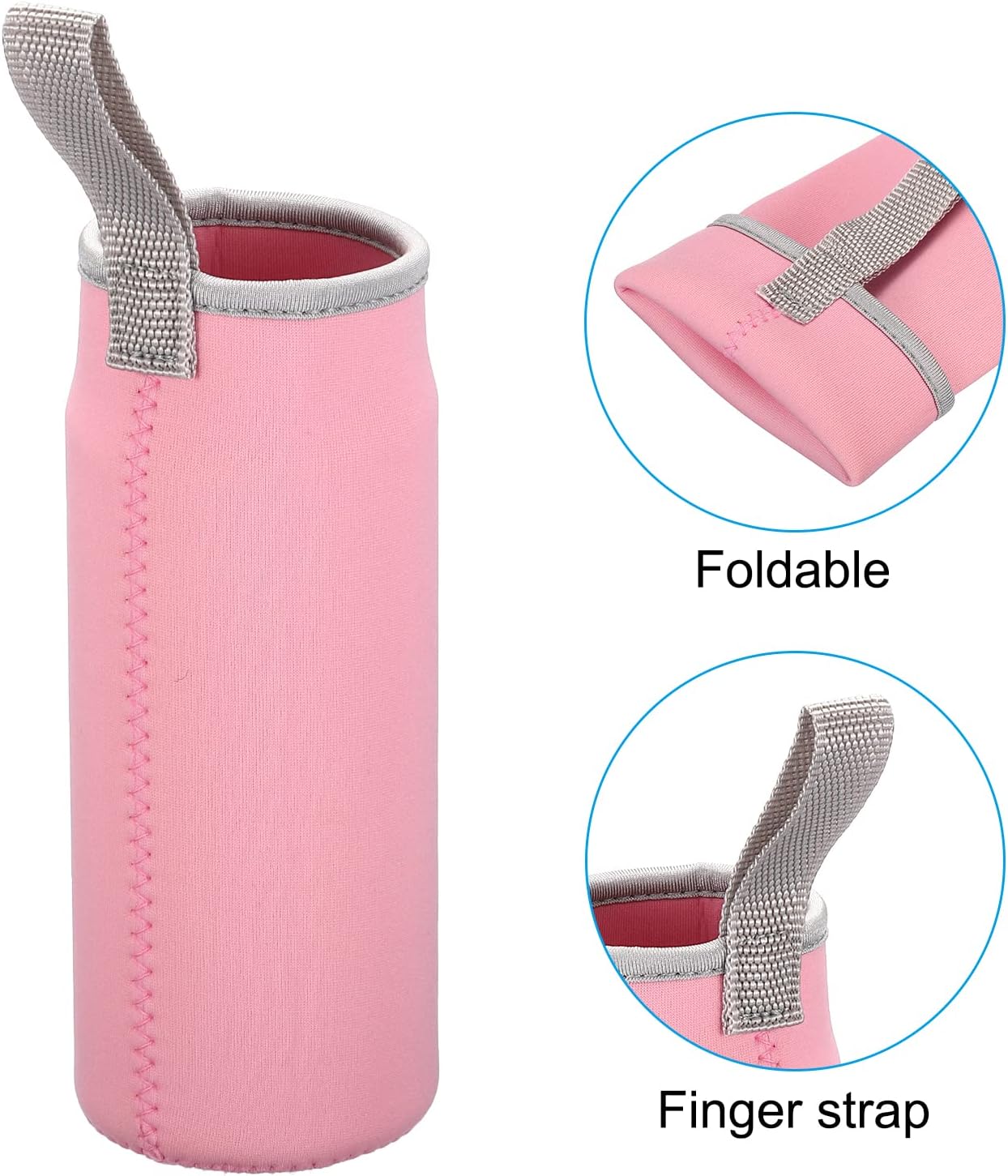 PATIKIL Water Bottle Sleeves, Neoprene Insulated Bottle Bag Holder Carrier Pouch with Finger Strap