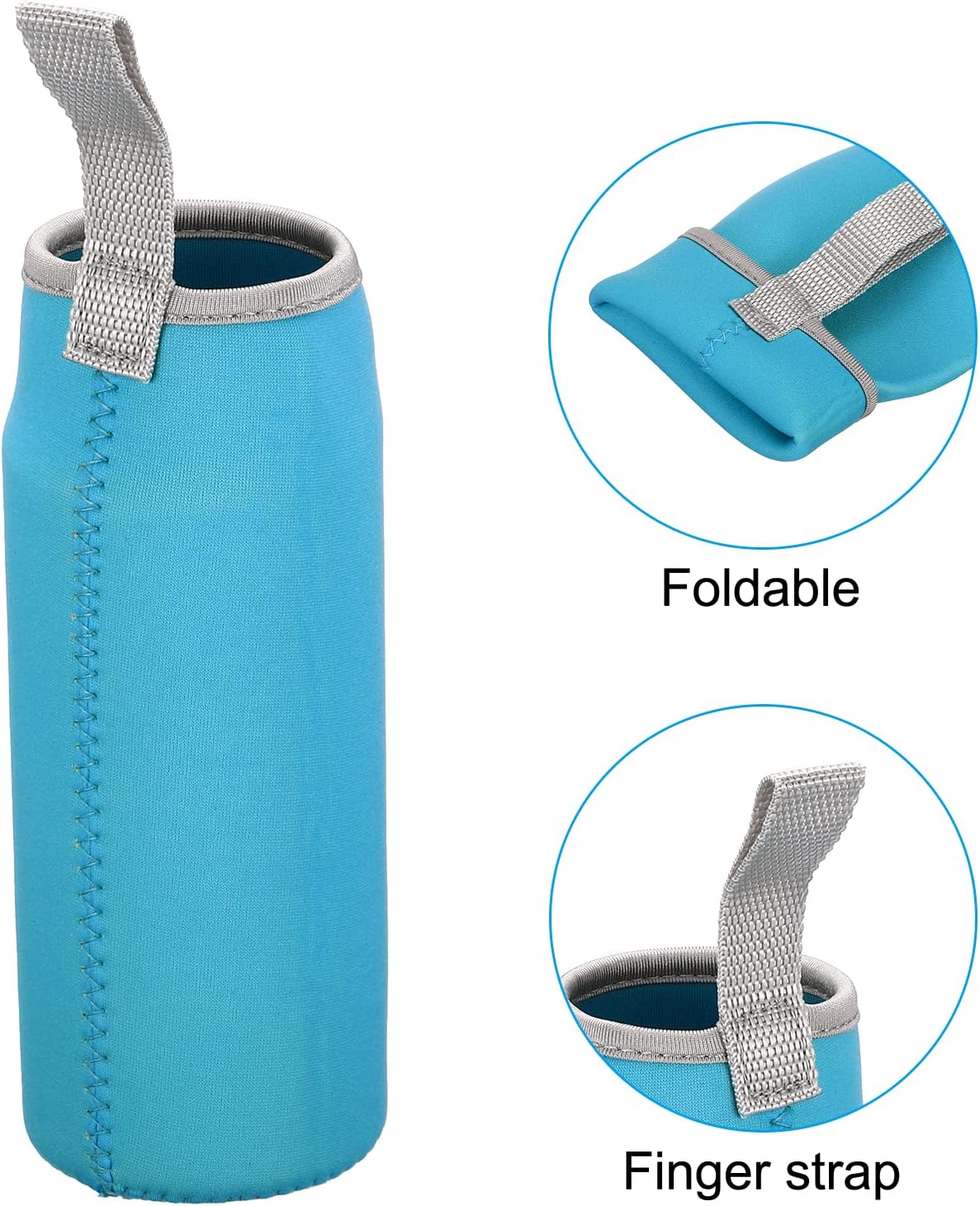 PATIKIL Water Bottle Sleeves, Neoprene Insulated Bottle Bag Holder Carrier Pouch with Finger Strap