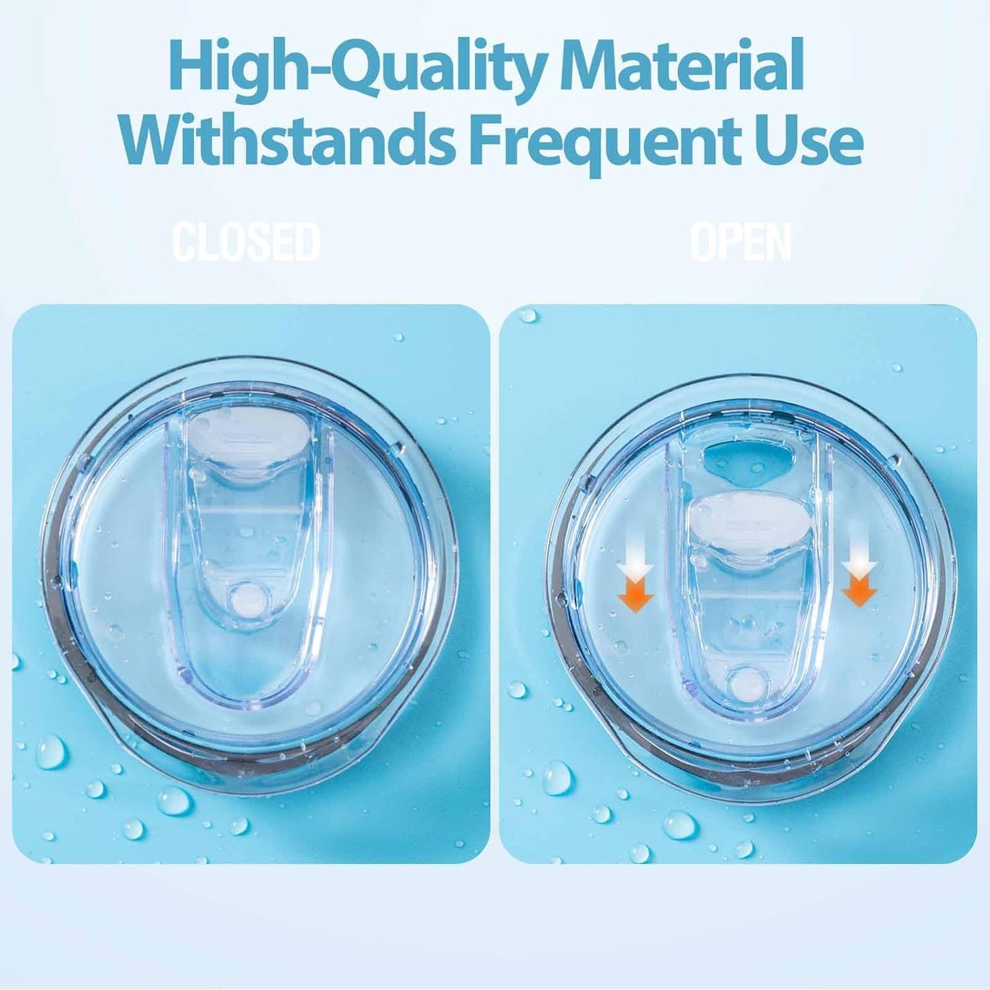 4 Pcs Replacement Lids for 20 oz Flat Bottomed Straight Body Tumblers with Inner Mouth about 2.76inch, Replacement Skinny Cup Lids for Water, Coffee or Tea on Travel, Work Hour and Daily Life