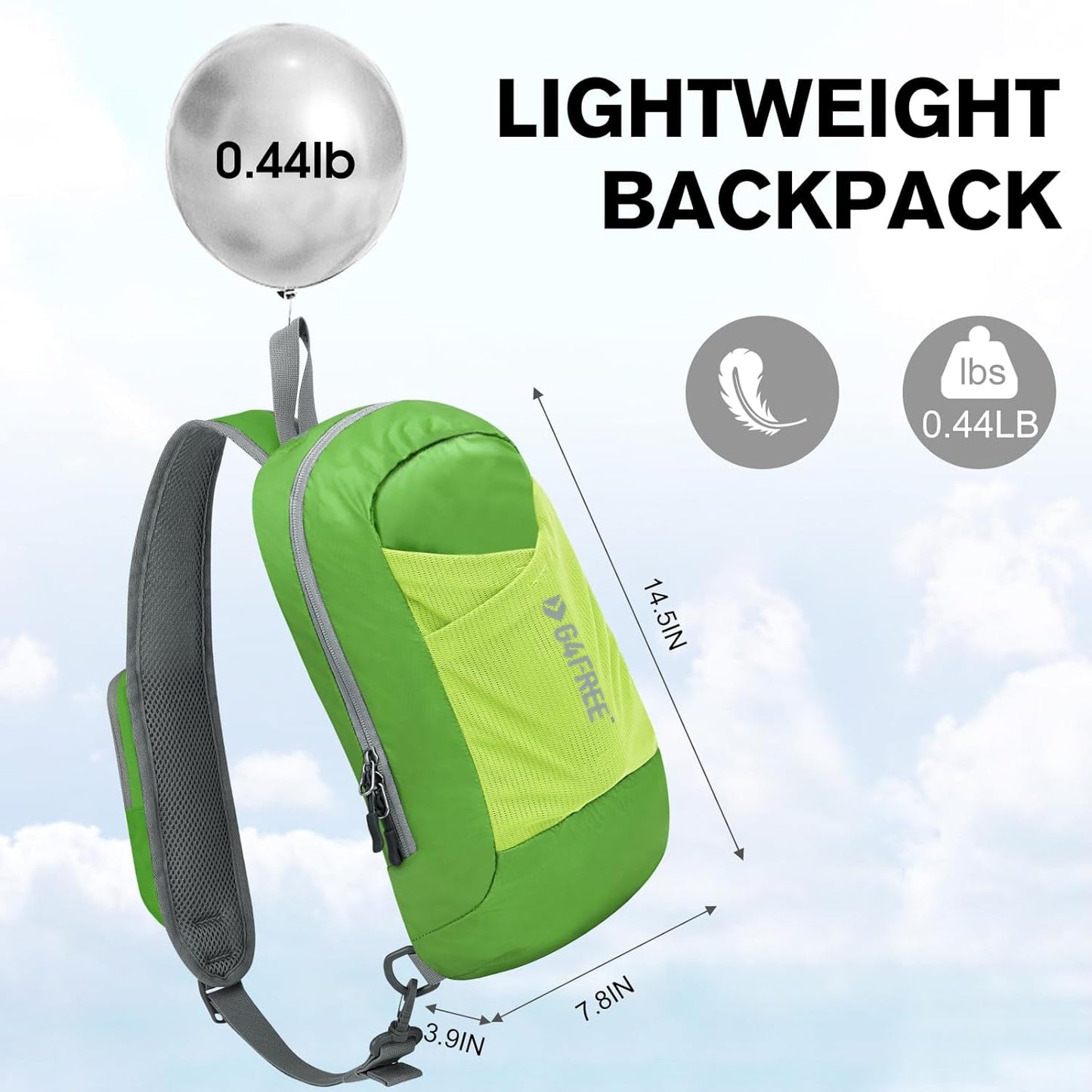 G4Free Sling Bag RFID Blocking Lightweight Crossbody Backpack Chest Shoulder Bag for Travel Sports Running