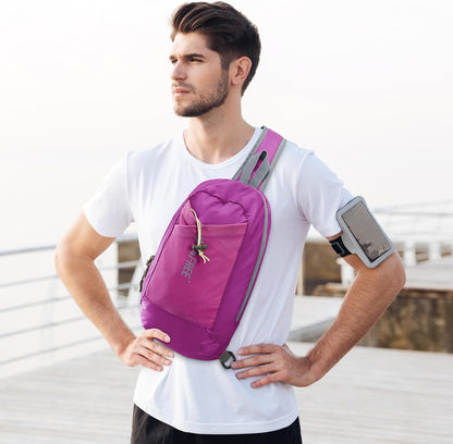 G4Free Sling Bag RFID Blocking Lightweight Crossbody Backpack Chest Shoulder Bag for Travel Sports Running