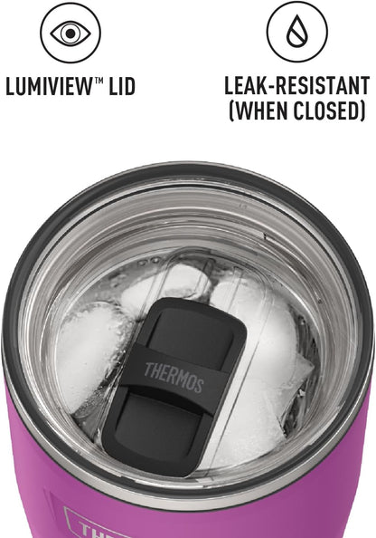 THERMOS ICON SERIES, Stainless Steel Tumbler with Slide Lock, 18 Ounce, Mystic Navy