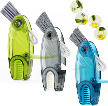 4 in 1 Multifunctional Cup Lid Cleaning Brush Set, 1pc Bright Blue, Plastic