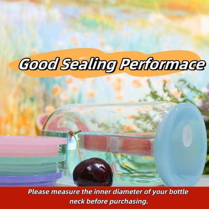 4 Pack Acrylic Lids for Glass Cups with Bamboo Lids and Straws, 2.75 inch/70 mm Acrylic Lids for 16 OZ Beer Can Cups with Wooden Lids, Replacement Canning Lids for 16OZ 20 OZ Glass