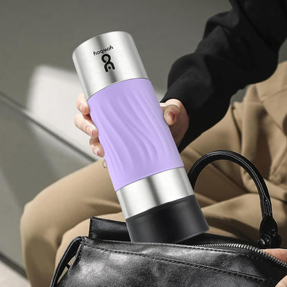 Travel Coffee Mug with 360°Lid, Travel Coffee Tumbler 16 oz Leak Proof, Stainless Steel Insulated Travel Mugs for Hot and Cold Spill Proof Leak Proof (Purple)