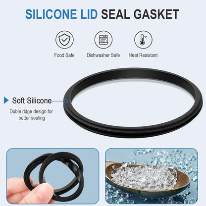 Replacement Gaskets for Yeti Stainless Steel Insulated Tumbler Mugs, 20 oz Tumbler Lid Seals Fit for Yeti Cup Lid, Silicone Tumbler Lid Gaskets O-Ring Replacement for Rambler - 6 Pack