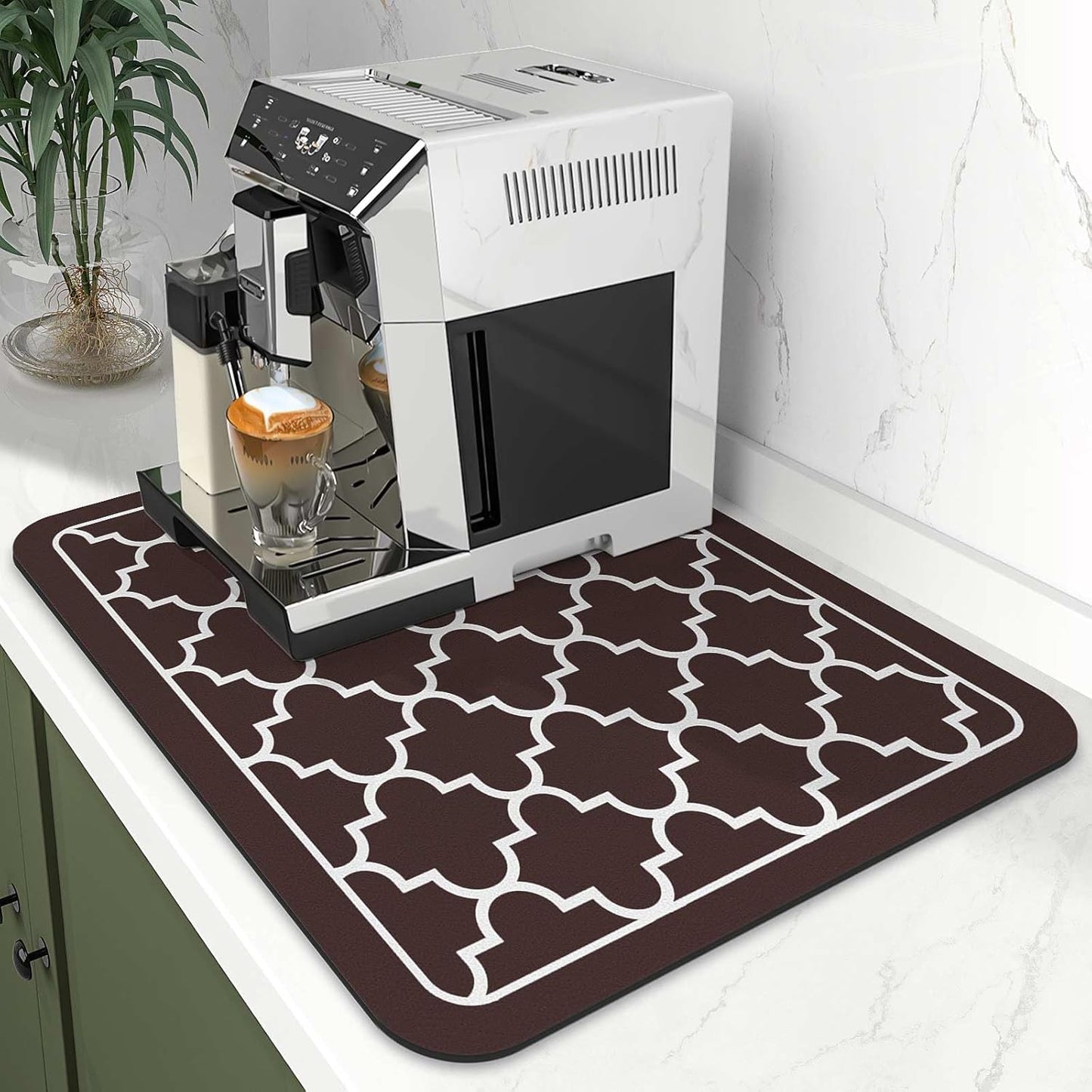 WISELIFE Dish Drying Mat Super Absorbent Drying Mat Large Dish Drying Mats for Kitchen Counter Easy Clean Dish Mat Kitchen Drying Mat15"x 18" Stylish Grey