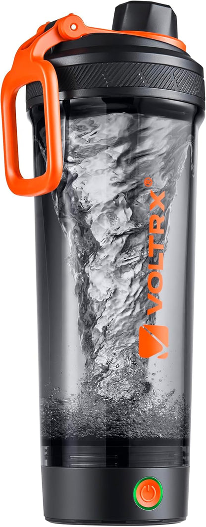 VOLTRX Electric Protein Shaker Bottle - USB Rechargeable Mixer Cup for Shakes and Meal Replacements, BPA-Free Tritan, 20oz