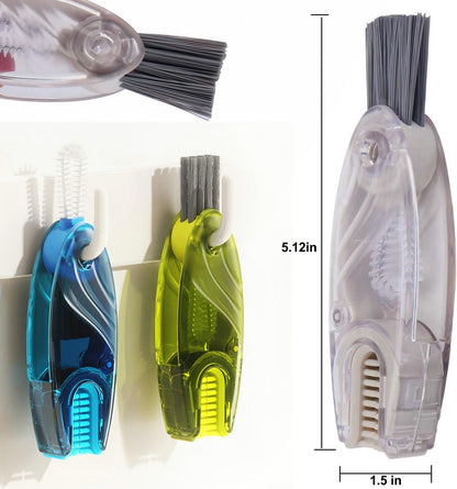 4 in 1 Multifunctional Cup Lid Cleaning Brush Set, 1pc Bright Blue, Plastic