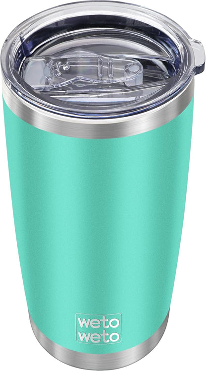 WETOWETO 20oz Tumbler, Stainless Steel Vacuum Insulated Coffee Travel Mug, Double Wall Powder Coated Insulated Coffee Mug Travel Mug with Lid Thermal Cup for Outdoor (Navy Blue, 1 Pack)