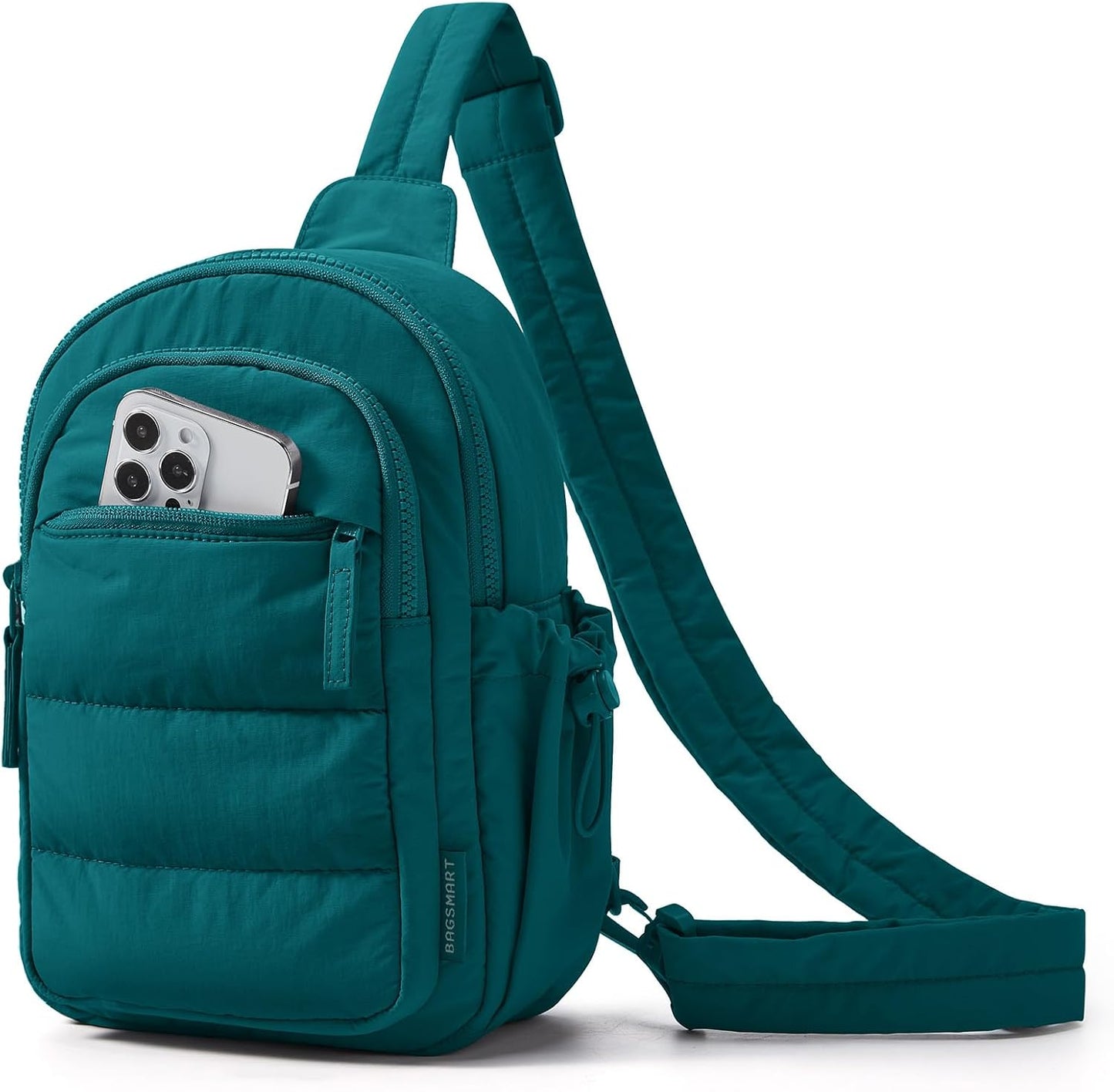 BAGSMART Small Sling Bag for Women, Puffer Crossbody Bag Purses Hobo Handbag Fanny Packs for Travel Hiking