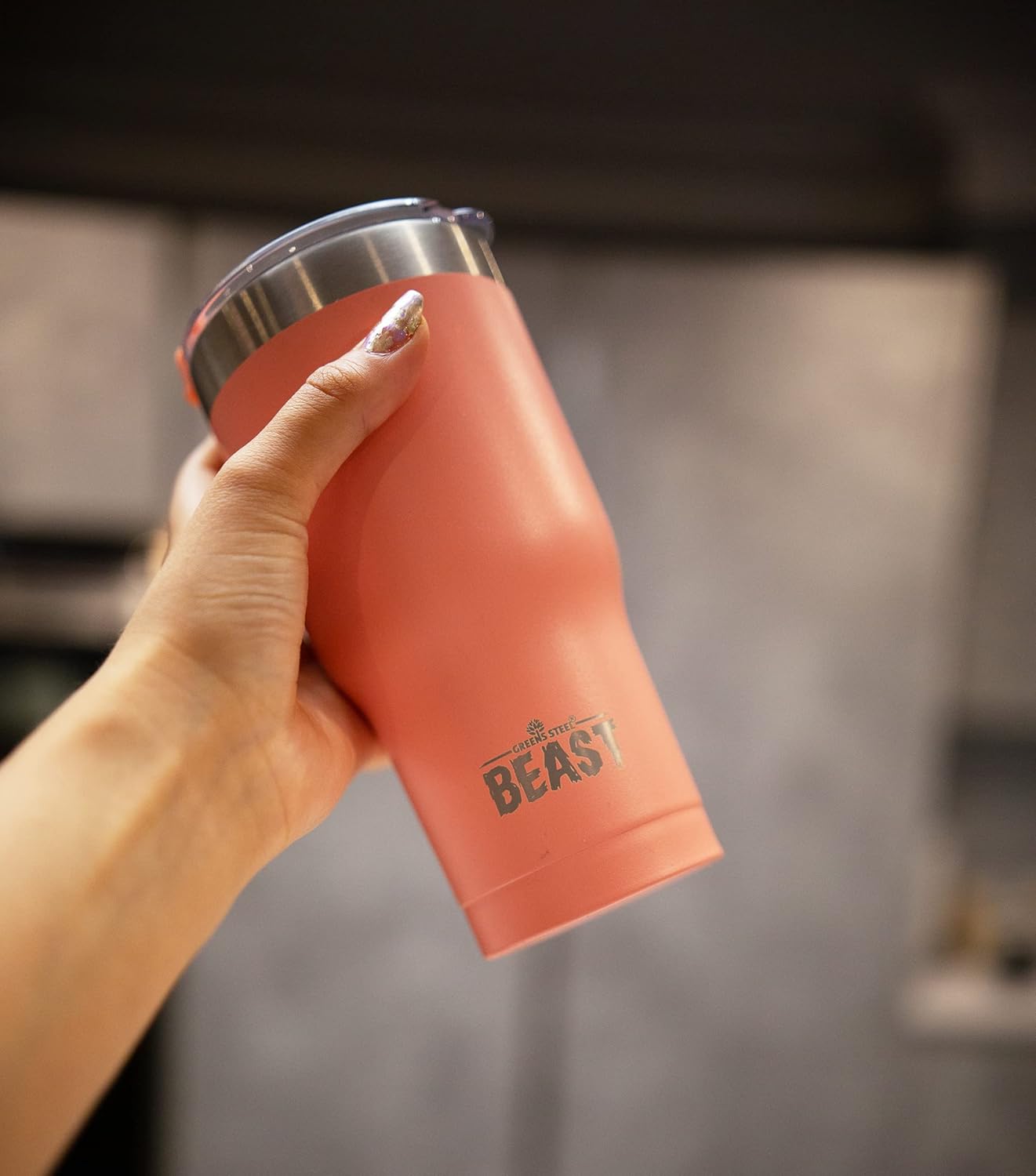 Beast 10 oz Tumbler Stainless Steel Vacuum Insulated Coffee Ice Cup Double Wall Travel Flask (Arctic White)