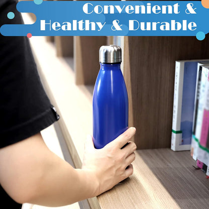 BOGI 17oz Insulated Water Bottle Double Wall Vacuum Stainless Steel Water Bottles, Leak Proof Metal Sports Water Bottle Keeps Drink Hot and Cold - Perfect for Outdoor Sports Camping Biking (Purple)