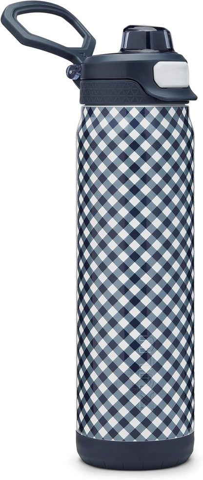 ZULU Powerfill Pro 32oz Stainless Steel Water Bottle with Quick Fill Lid, Triple Walled Vacuum Insulated Metal, Leak Proof Locking Lid, Sip and Chug, Reusable BPA Free, High Tide