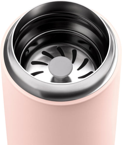Fellow 16 oz Carter Move Travel Mug - Vacuum-Insulated Stainless Steel Travel Coffee Mug - Coffee Tumbler with Ceramic Interior and Splash Guard - Matte Black